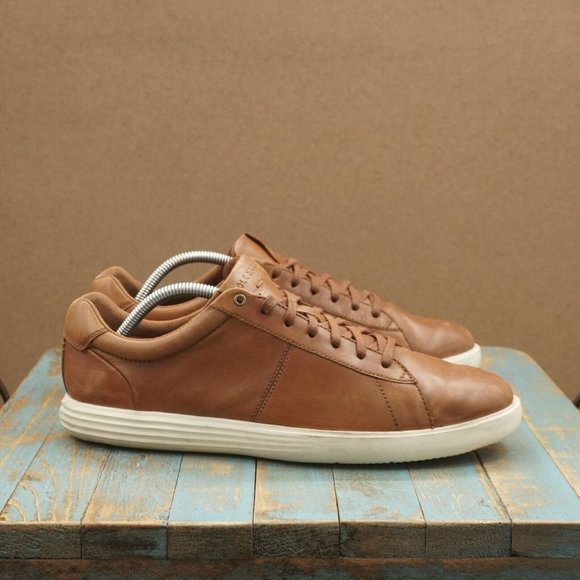 Cole Haan Other - Cole Haan Mens C32500 Reagan Lace Up Sneakers Size 10 M Tan Brown Leather Casual